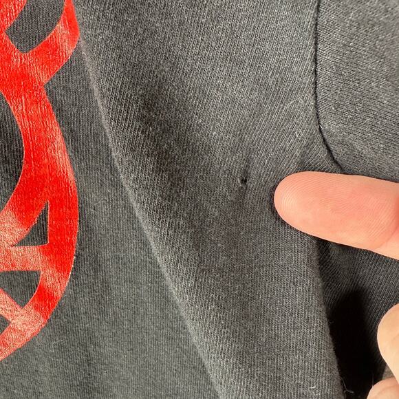 Vintage Y2K Radiohead Rare Kid A Concert Shirt Black Large Band Logo Graphic Tee - Picture 7 of 10